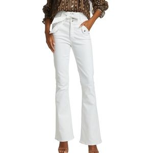 NWT! Veronica Beard Giselle Skinny Flare Jeans in White. Size 29!